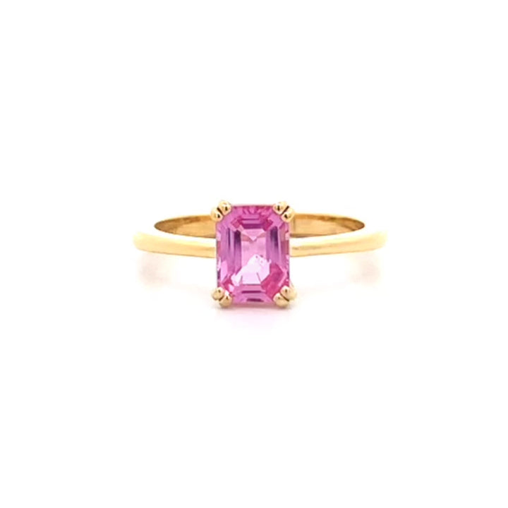 ❤️Fabulous ⭐️ Emerald cut deals Pink Sapphire ring