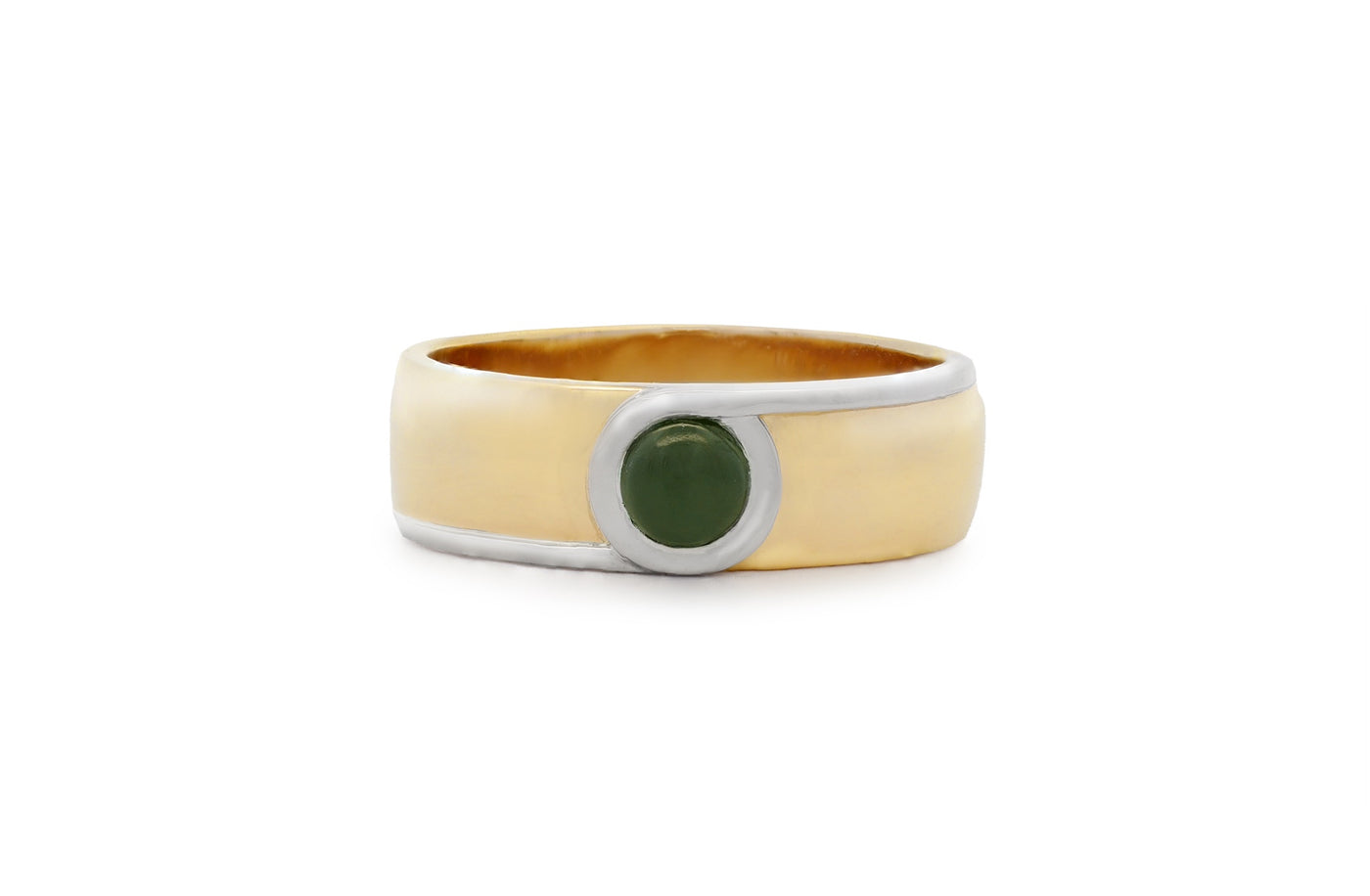 Tide: Pounamu Set Band in Yellow Gold and Platinum