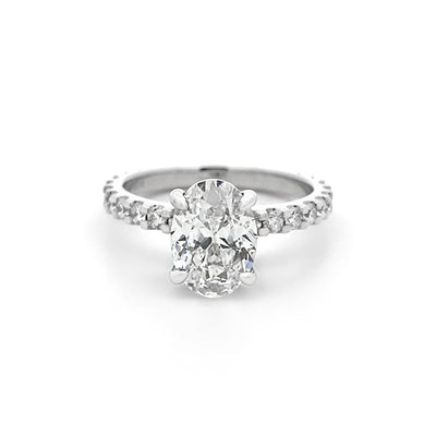 Honour: Oval Cut Diamond Solitaire Ring in Platinum | 2.21ctw